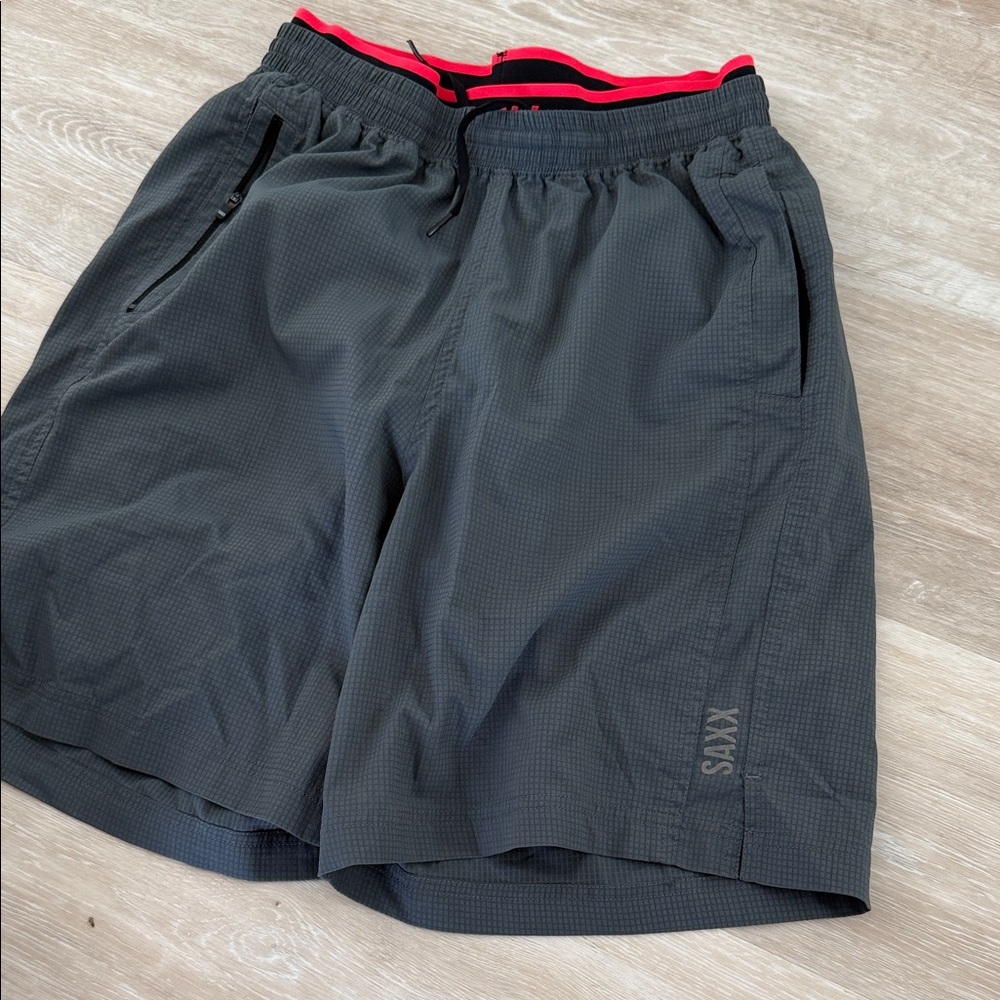 SAXX Charcoal Performance Shorts